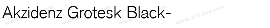 Akzidenz Grotesk Black字体转换